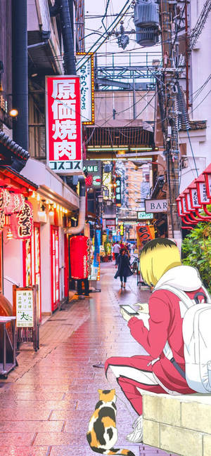 Kenma Kozume Market Alley Wallpaper