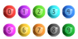 Keno Colored Number Balls Wallpaper