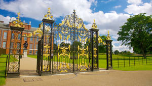 Kensington Palace Black Gold Gate Wallpaper