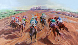 Kentucky Derby Race Painting Wallpaper