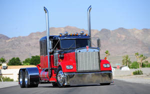 Kenworth Truck With Long Smokestacks Wallpaper