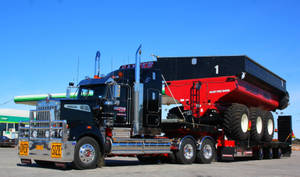 Kenworth Truck With Wagon Wallpaper