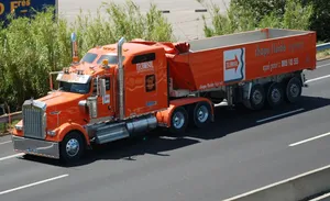 Kenworth W900 Orange Trailer Wallpaper