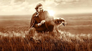 Kevin Costner Dances With Wolves Sepia Wallpaper