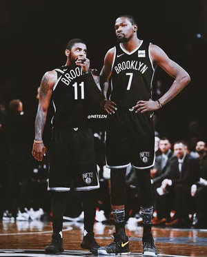 Kevin Durant And Kyrie Irving Nets Wallpaper