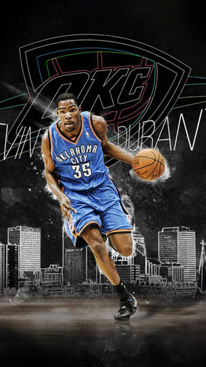 Kevin Durant Okc Cool Basketball Iphone Wallpaper