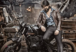 Kgf Bike Chapter 2 Movie Poster Wallpaper