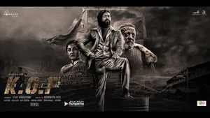 Kgf Chapter 2 Black And White Poster With Characters Wallpaper