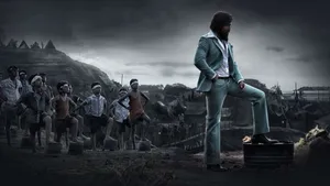 Kgf Chapter 2 Rocky With Kids Wallpaper
