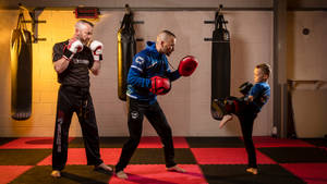 Kickboxing Training For Young Martial Artists Wallpaper