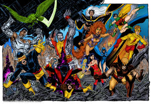 Kid Flash And Dc Superheroes Wallpaper