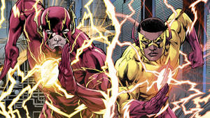 Kid Flash And The Flash Team Up Wallpaper