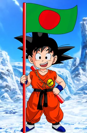 Kid Goku Power Up! Wallpaper