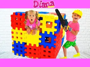 Kids Diana Show Toy Blocks Wallpaper