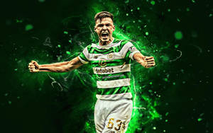 Kieran Tierney Green Fan Edit Wallpaper