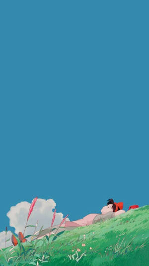 Kiki On Field Soft Aesthetic Wallpaper
