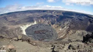 Kilauea Volcano Aerial Shot Wallpaper