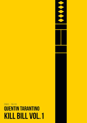 Kill Bill Minimalist Katana Poster Wallpaper