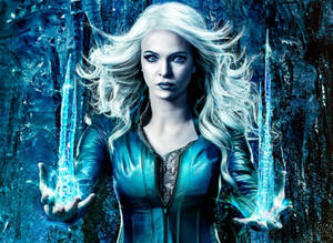 Killer Frost Surrounded By Ice Wall Wallpaper