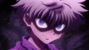 “killua Cute With His Adorable Pixel Art Render” Wallpaper