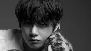 Kim Taehyung 2021 Black And White Wallpaper