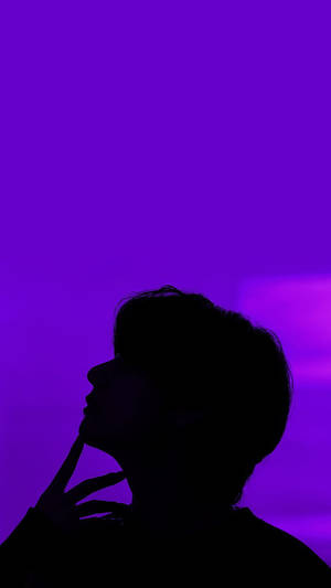Kim Taehyung 2021 Silhouette Wallpaper
