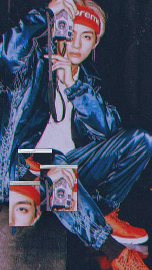 Kim Taehyung 2021 Supreme Fashion Wallpaper