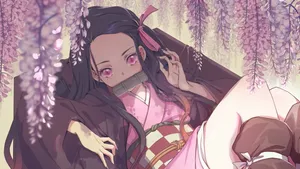 Kimetsu No Yaiba Nezuko Sakura Wallpaper