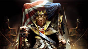 King Donald Trump Throne Wallpaper