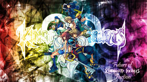 Kingdom Heart Logo On Abstract Design Wallpaper