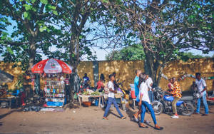 Kinshasa Street Market Wallpaper