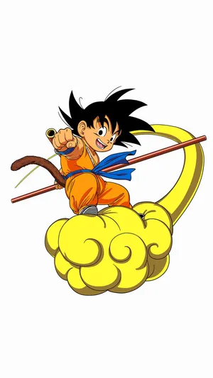 Kintoun Cloud With Young Goku Iphone Wallpaper