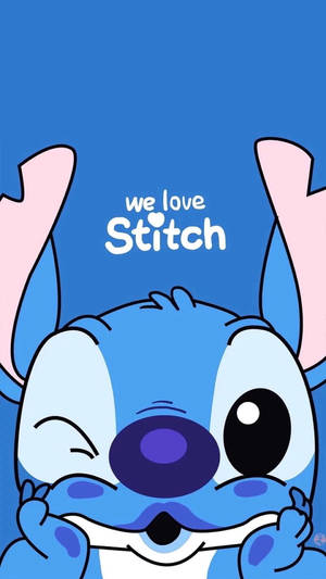 Kissy Face Stitch Disney Wallpaper