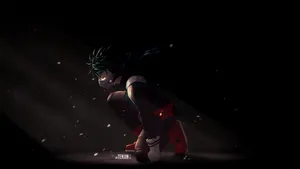 Kneeling Deku In The Dark Wallpaper