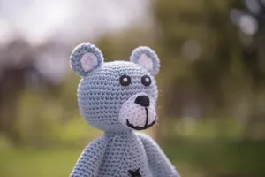 Knitted Teddy Bear Wallpaper