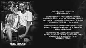 Kobe Bryant And Daughter Gigi, Inspirational Father-daughter Duo Wallpaper