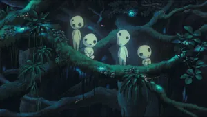 Kodama On Trees Princess Mononoke Wallpaper