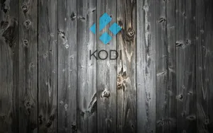 Kodi Logo With Wooden Background Wallpaper