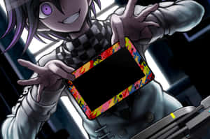 Kokichi Ouma Holding A Colorful Frame Wallpaper