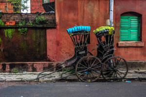 Kolkata Street Rickshaw Wallpaper