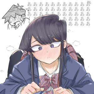 Komi Can't Communicate, But She Sure Can Express Herself Wallpaper