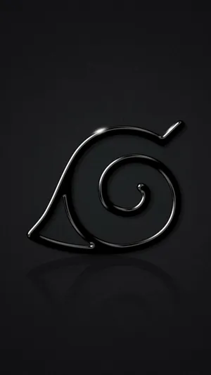 Konohagakure Symbol Naruto Black Wallpaper