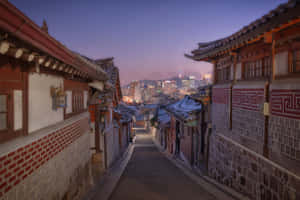 Korean Houses Aesthetic Computer Wallpaper