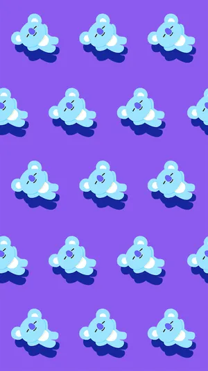 Koya Bt21 In Purple Wallpaper