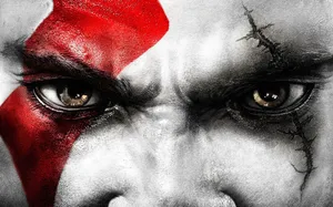 Kratos And His Son Atreus Battle The Gatekeeper In God Of War Iii Wallpaper