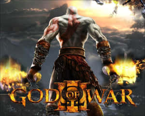 Kratos In All His Rage Awaiting An Epic Battle In God Of War 3 Wallpaper