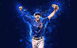 Kris Bryant Blue Energy Vibes Wallpaper