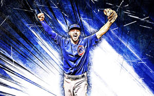 Kris Bryant Grungy Digital Art Wallpaper