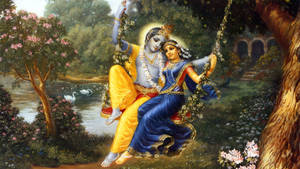 Krishna 3d Painting Wallpaper