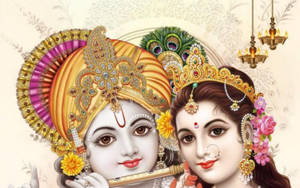 Krishna Deity With Flute Wallpaper